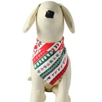 Jiaroswwei Božić za kućne ljubimce Puppy Santa Elk Snowflake Bandana Bibs Ručnik šal ogrlica