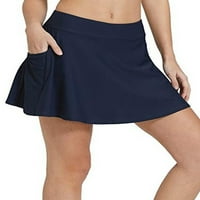 Glonme Žene Ležerne prilike Boxer Shorts High Cut Fortsty Bikini dno Nasledljena modna suknja za plivanje