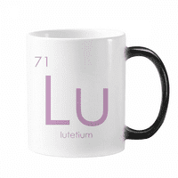 Kesteri elementi Period Tabela Lanthanide Lutetium Lu Šolica Promjena boje u boji Morping Toplina osjetljiva 12oz