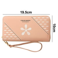 Novčanik mobilnog telefona za žene patentne patentne torbe s uklonjivim ručnim rukom, ružičasta, G130037