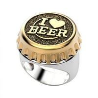 Heiheiup Silver Creative Botter CAP prsten nakit rođendan Prijedlog za mladenku Angažman prsten za prstenje