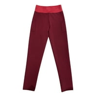 Aaiyomet joga hlače sa džepovima za žene koje rade vježbanje sportske hlače joge gamaše ženske fitness hlače, crvene s