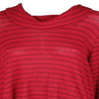 Style & Co Womens Plus size Crveni kauč-vrat vafle-pleteni džemper 0x
