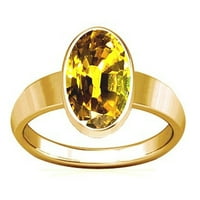 Divya Shakti 4.25-4. Carat Yellow Sapphire obični dizajn prstena