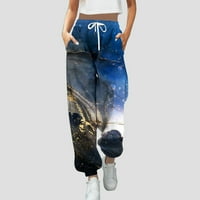 Akiigool pantalone za žene Radne ležerne ženske joge hlače s džepovima ravno-noga labav udobnost modalnog