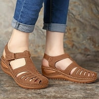 Sandale za žensko čišćenje, žensko ljetne casual sandale casual ravne cipele sa punim bojama