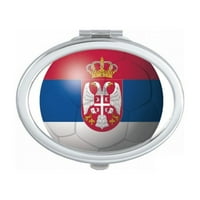 Srbija Nacionalna fudbalska fudbalska zrcala Portable Foll ručne šminke dvostruke bočne naočale