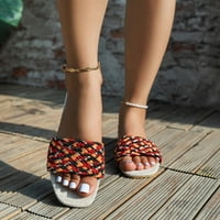 Nestručne odrasle žene cipele slatke ženske papuče dame modne ljetne šarene pletene otvorene prstene
