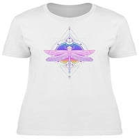 Dragonfly u boji geometrijske majice žene -Image by Shutterstock, ženska XX-velika