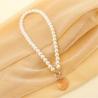 WNG ogrlica, privjesak u obliku srca, nova kreativna ogrlica, modni metalni prozirni ogrlica ženske