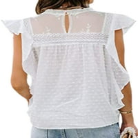 Abtel Women Tunic bluza Šifon vrhovi seksi majica dame labave plaže Tee bijeli XL