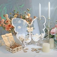 Haykey NOVO Drveni leptiri za vjenčanje Bo Guest Drvena kutija za dostavu