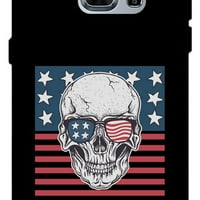 Skull American Flag Crni telefon
