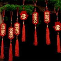 Jiaroswwei Pogodno vješanje Ornament Dodajte atmosferu Tkanina znakova Novogodišnji privjesak za festival