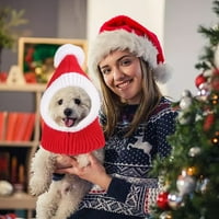 DENGMORE božićni šešir za kućne ljubimce glave za pse toplo božićne šešire mačke slatki kukičani vrat