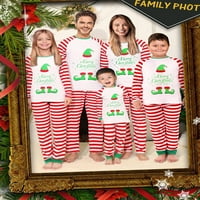 MA & Baby Christmas Božićna porodica Podudaranje pidžama Set Xmas Striped Spavaće odjeće za dječake
