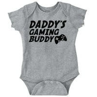 Slatki daddy's Gaming Buddy Gamer Dad Bodysuit Jumper Boys novorođenčad beba Brisco brendovi 12m
