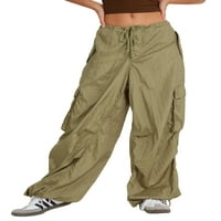 Jedno otvaranje muških ženskih hlača s niskim strukom navlaka za crtanje multi džepna dizajna labava
