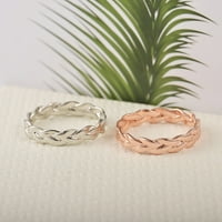 Vintage Women Twist Namotaj Jednostavni prsten za prsten nakit Večernji poklon
