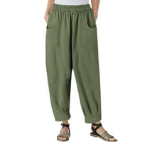 Plus size casual pants Rompers za žene Ženske žene Ležerne prilike pune boje labavi džepovi Pamučne