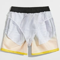 CLLIOS muški kratke hlače, muške ljetne prevelike tanke gradijentne hlače na plaži, ležerne sa pet bodova