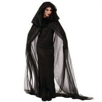 Haljine za žene plus veličine haljine Halloween kostim vještica vještica smrt zabavni karnevalske stranke crna 2x