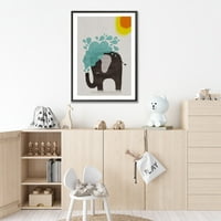 Ready2Hangart Kids Framed Art Print Funny Elephant by TREACHILD - višebojna 16