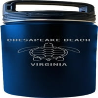 Chesapeake Beach Virginia Suvenir Oz ugravirana mornarica izolirana dvostruka zidna čelična čelika boca