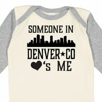 Inktastični denver Kolorado Neko voli me skyline poklon dječaka za bebe ili djecu s dugim rukavima