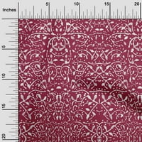 Onuoone Georgette viskoza crvena tkanina apstraktni blok zanatske projekte Dekor tkanina Štampano od