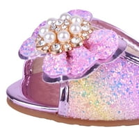 Djevojke Princeze Cipele Sequin Sweet Bow visoke pete Vjenčana zabava Haljina cipele Dance Bright Diamond