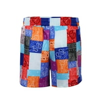 Ženski ljetni patchwork Print casual modne plažne kratke hlače Stretch hlače na plažima plavi xs
