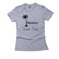 Vanjske banke - MANTEO, NC - Otok Time Palm Tree Ženska pamučna majica