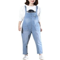 Paille žene Podesive remene klasične traperice hlače Vintage Wash Travel pantalone bez rukava Rabljeni