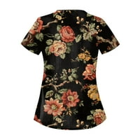 Plus veličine vrhova za žene ženski V-izrez kratki rukav cvjetni dame majice Ljetne košulje za žene