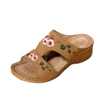 ZTTD ljetne dame modne klince pete vez cvijeće sandale ženske cipele ženske papuče a