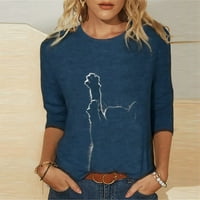 Košulje s dugim rukavima za žene Ležerne prilike Ležerne prilike O-izrez Leopard Print Pulover Bluze