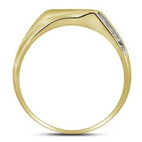 10k žuto zlato okruglo Dijamant dijamantni dijamantni prsten za vjenčanje za jedan red CTTW