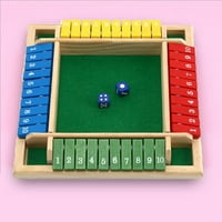Umuknite BO kockica Game Wooden za djecu i odrasle [obostrana velika igra od drvene ploče, kockice +