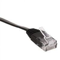 1. Ft. Awg Cat Flat Ethernet patch kabel, crni