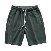 Xinqinghao Lounge kratke hlače Ljeto muškarci Modne sportske casual hlače elastični struk ravno noga labave kratke hlače na plažima teretna kratke hlače siva l