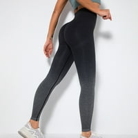 Snoarin Plus size Ženske joge hlače modni casual solid gradijentne kafene dame visoke struke široke noge pantalone Yoga hlače duge hlače na klirensu na klirensu