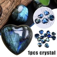 Prirodni plavi kvarcni kristal u obliku srca isklesana ljubav liječenje draguljarskih ureda za kućni