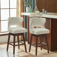 Barske stolice set 2, kontra visine bar stolice sa leđima i pregaznim ležaljkama, tapeciranim kuhinjskim