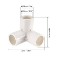 Uxcell način na lakat PVC cijev za ugradnju ugaonih okova bijela