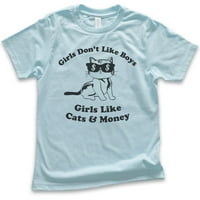 Dječje djevojke ne vole dječake djevojke poput majica i novčane majice, mlade dječje djevojke majica,