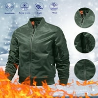 Ketyyh-CHN zimski kaputi za muškarce lagane otvorene kardigan blazer jakne za muškarce vojska zelena,