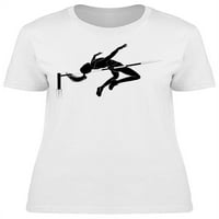 Sportista skaču preko bara za majicu žena -image by shutterstock, ženska x-velika