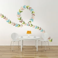 Veki 3D šuplji biserni papir Leptir zidne naljepnice za vjenčanje Festival ukras spavaća soba dnevni