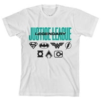 Legendarna liga Justice sa herojem Logosovim bijelim majicom mladića